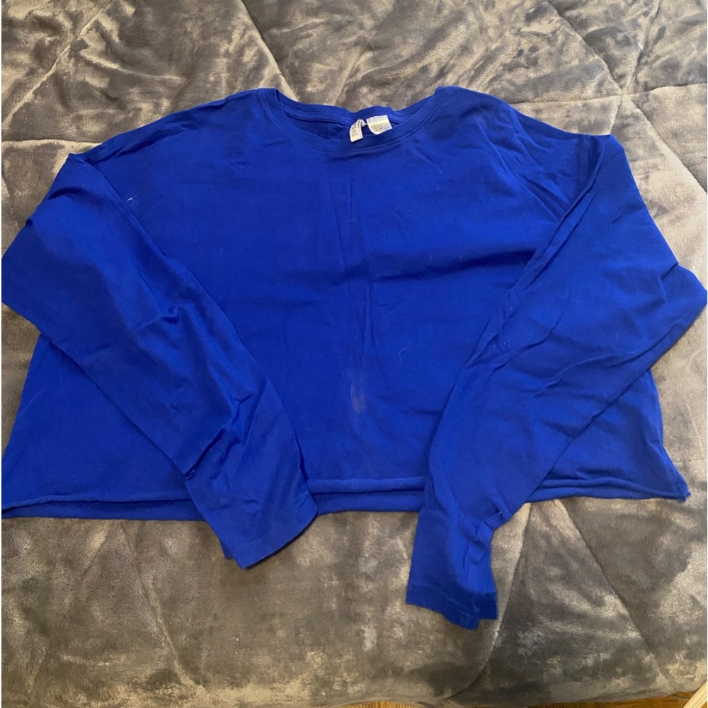 Blue cropped long sleeve from H&M. Size medium fits true to size